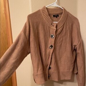 Quince Brown Button-Up Cardigan